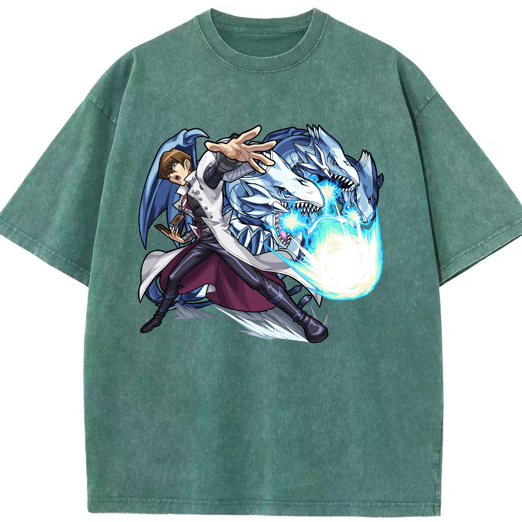 （画像用） 遊☆戯☆王 Yu-Gi-Oh! 綿100% ヴィンテージ風 半袖Tシャツ（フロントプリント）